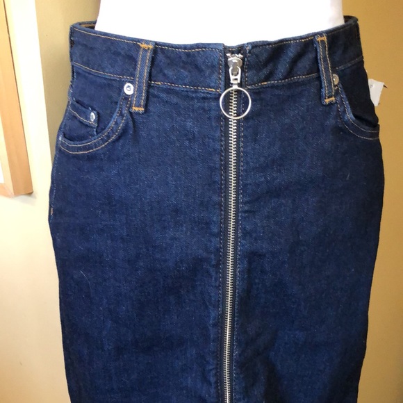&DENIM size 8 Dark Blue Stretchy Denim Skirt $69 NEW - Picture 16 of 16
